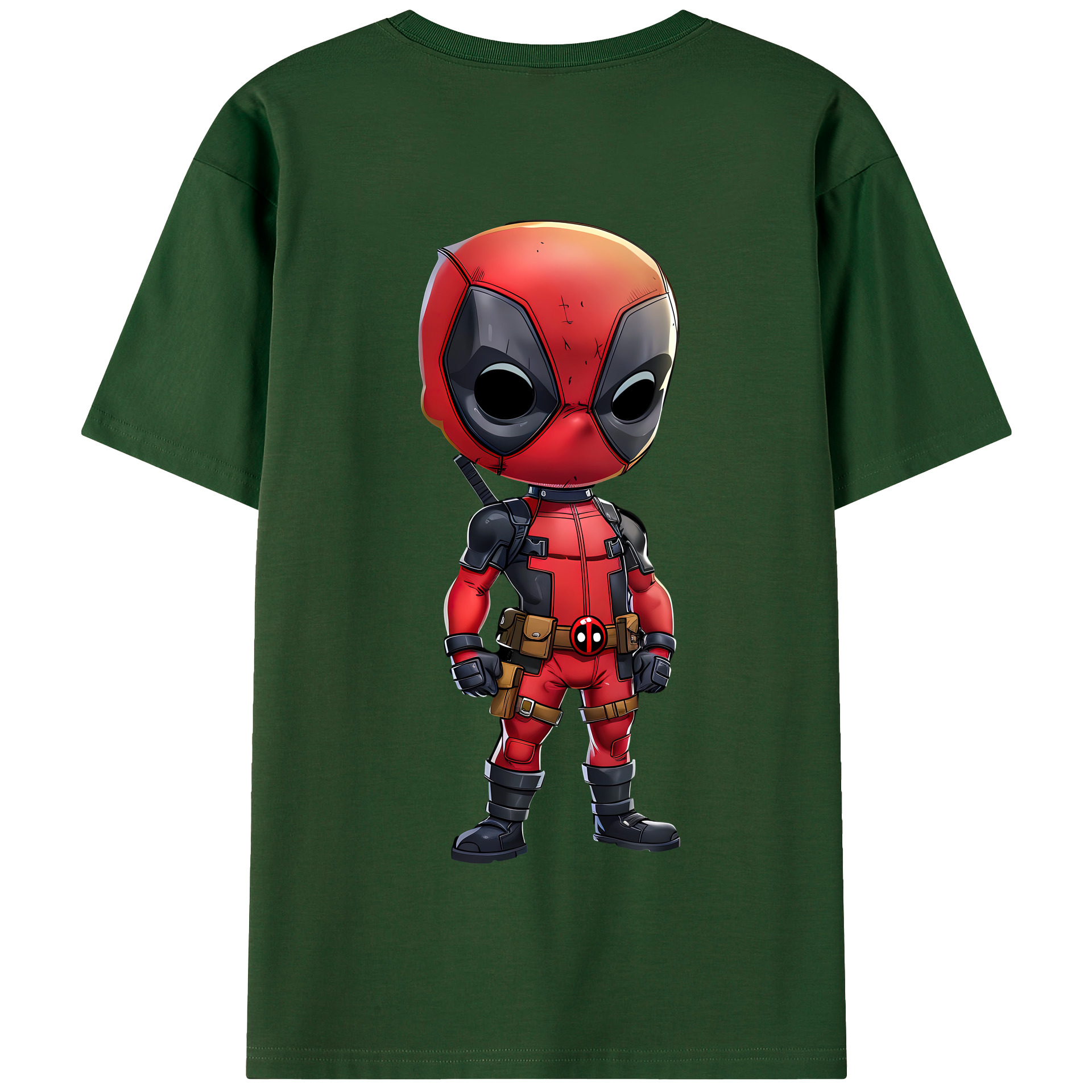 （画像用） Deadpool デッドプール 綿100％半袖Tシャツ（背面プリント）